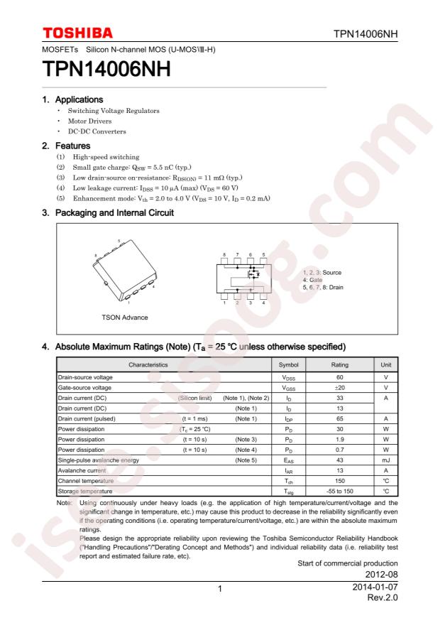 TOSHIBA TPN14006NH,L1Q