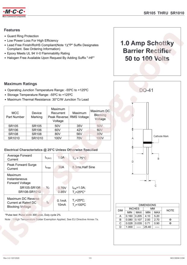 MCC SR106-TP