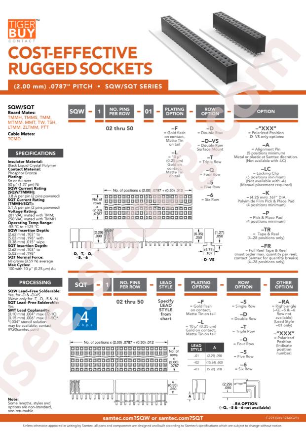 Samtec SQT-104-01-L-S