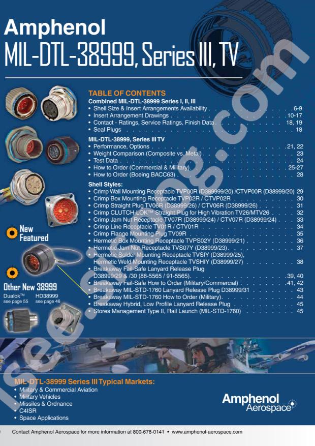 Amphenol D38999/26KJ29PN-LC