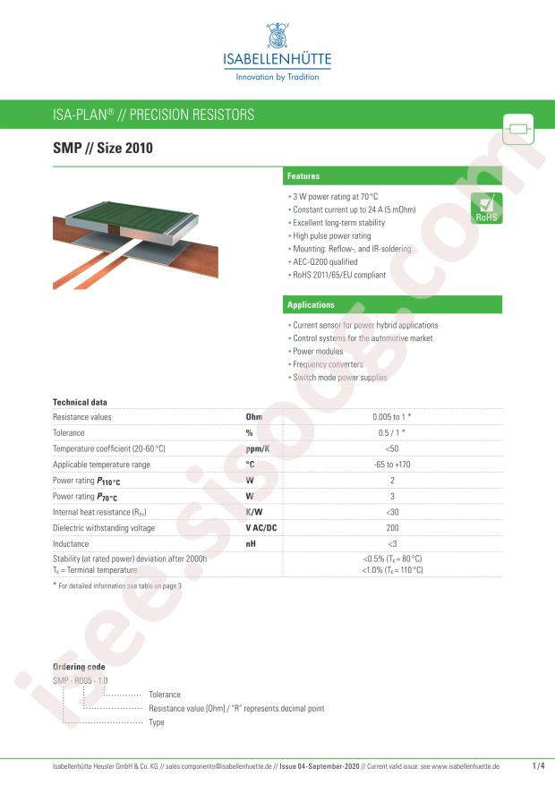 Isabellenhuette SMP-R330-1.0