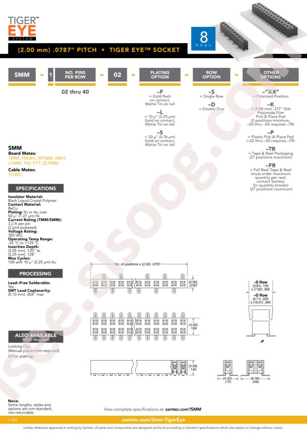 Samtec SMM-113-01-F-S