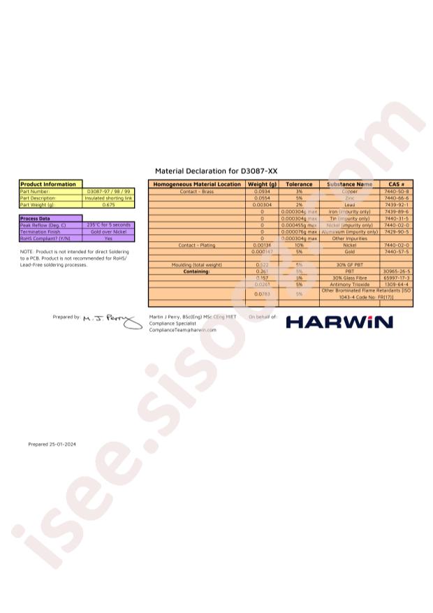 Harwin D3087-97