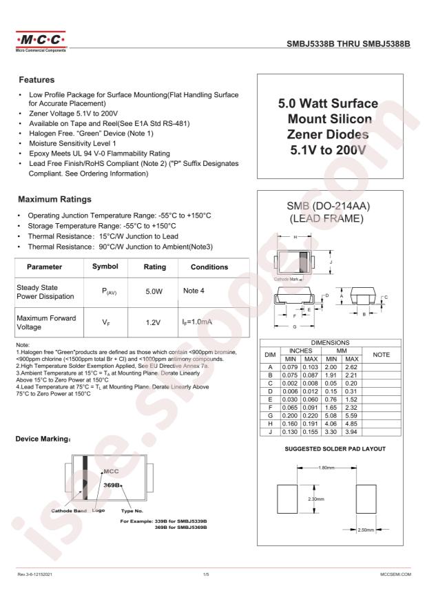 MCC SMBJ5380B-TP