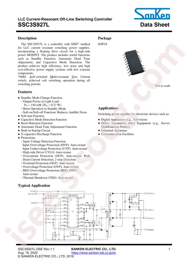 SANKEN SSC3S927L