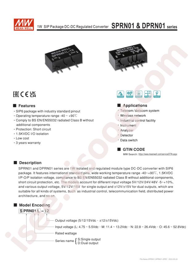 MEAN WELL SPRN01O-05