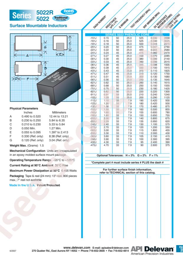 API Delevan 5022-394J