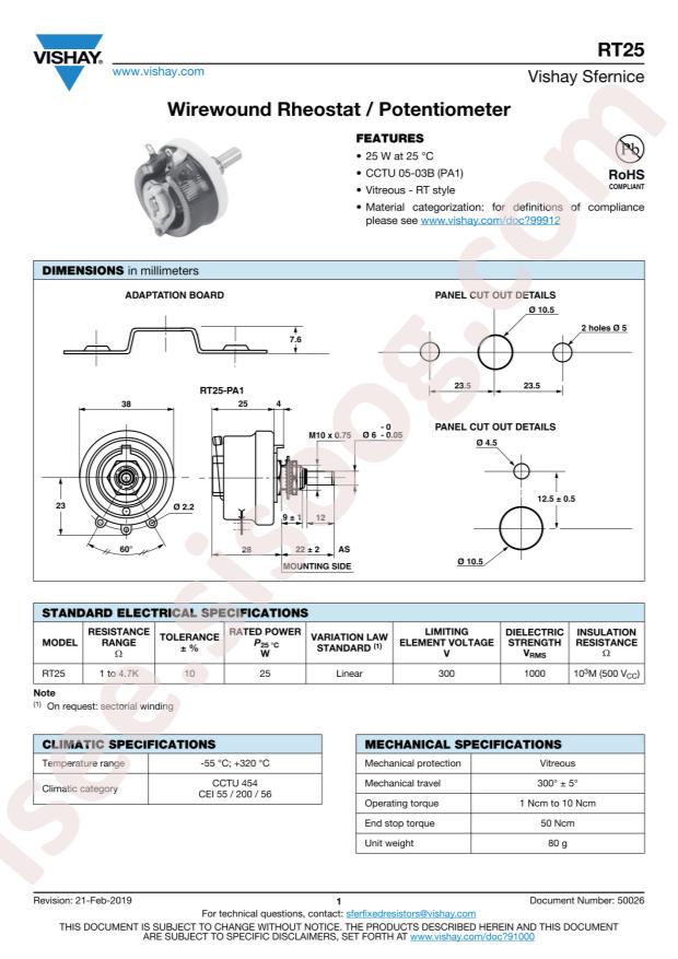 VISHAY RT025ASF4701KN