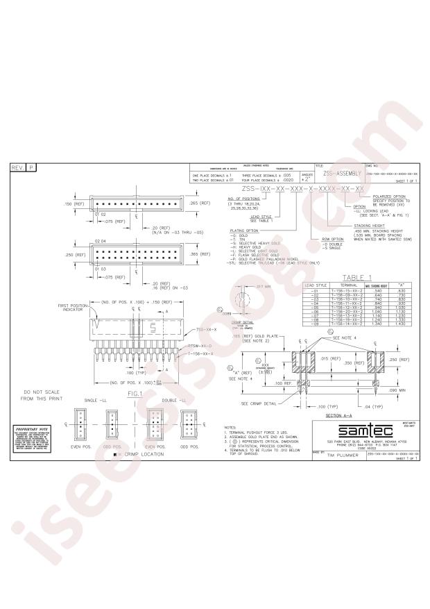 Samtec ZSS-103-09-G-D-1340
