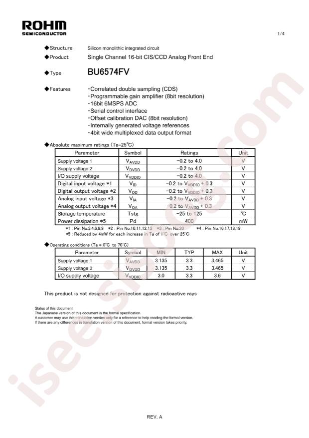 ROHM BU6574FV-E2