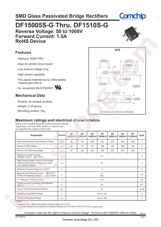 Comchip DF1508ST-G