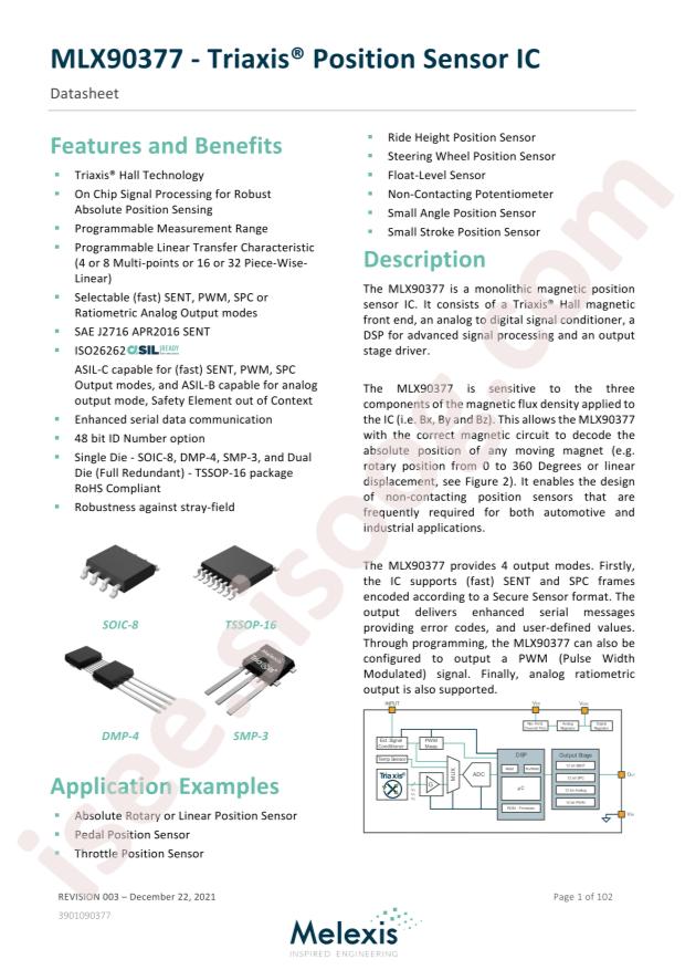 Melexis MLX90377GVS-ADB-310-SP