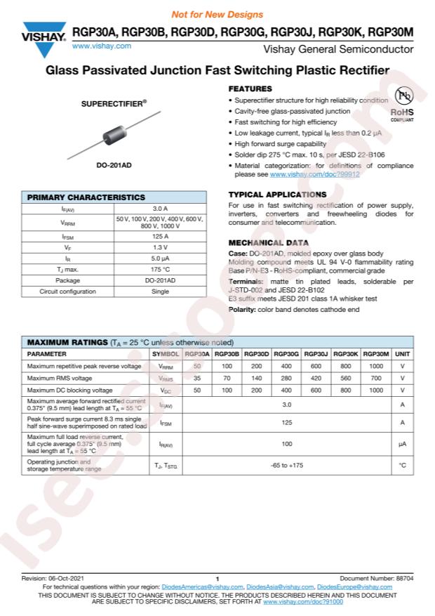 VISHAY RGP30K-E3/54