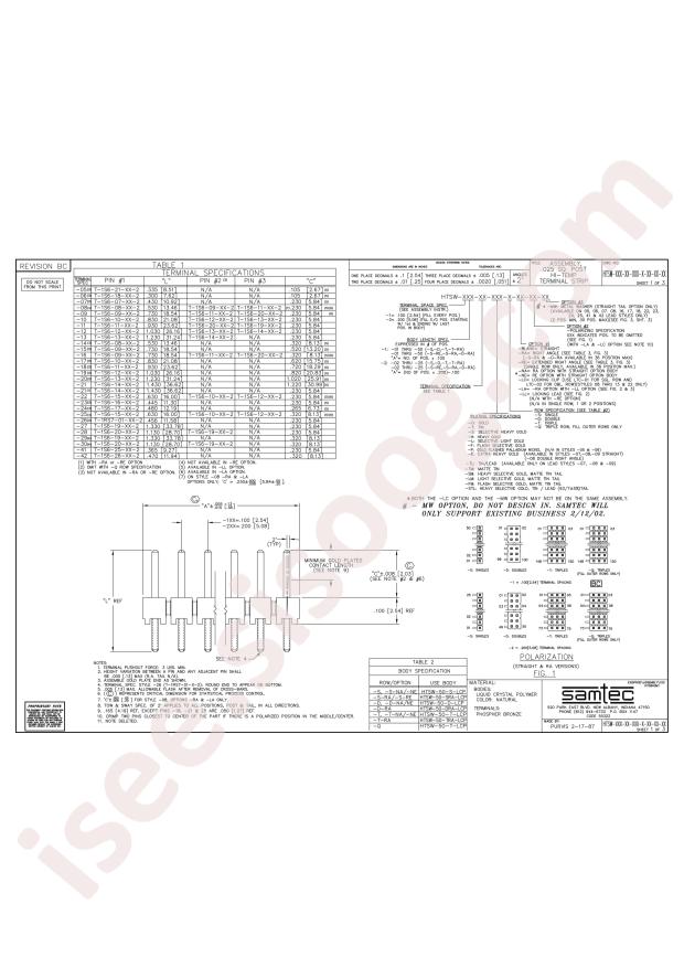 Samtec HTSW-112-07-S-T