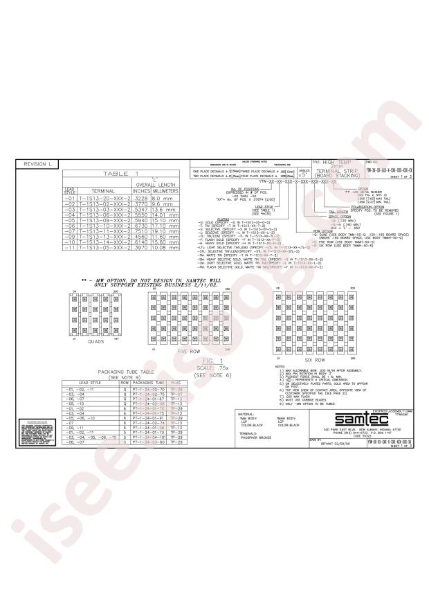 Samtec YTW-25-07-S-5-400-080