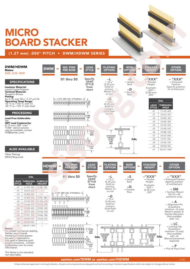 Samtec DWM-20-54-S-D-320