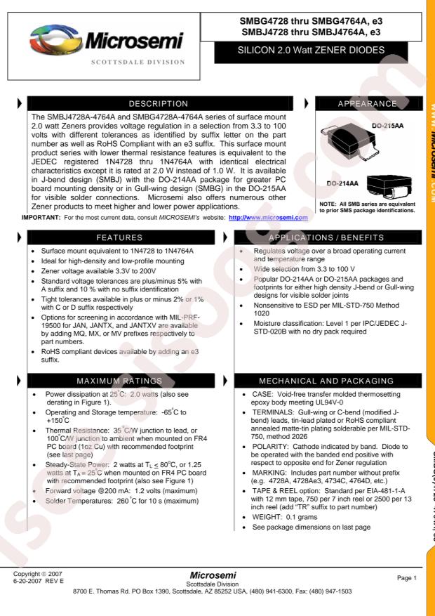 MICROCHIP SMBJ4750E3/TR13