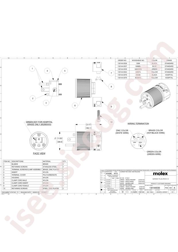 MOLEX 1301440036
