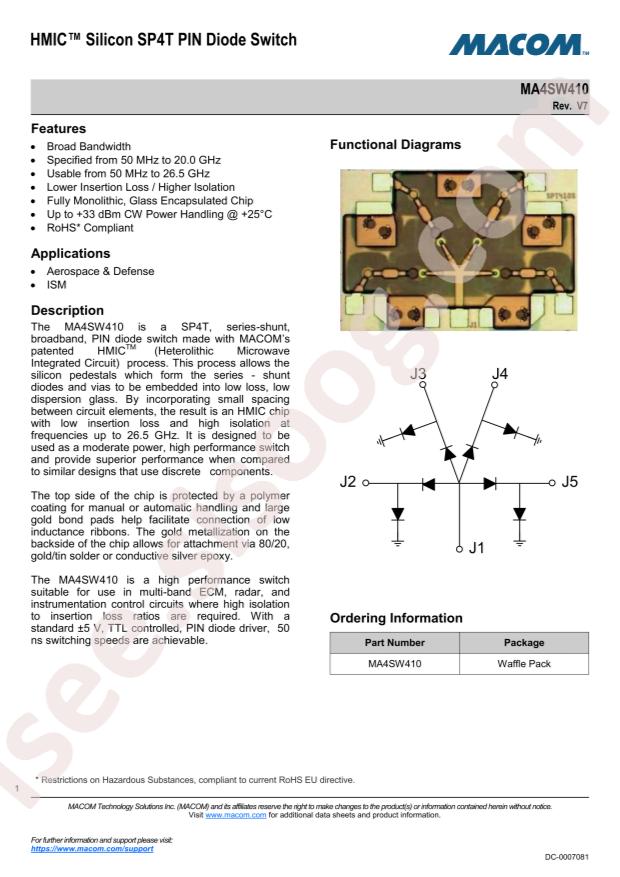 MACOM MA4SW410