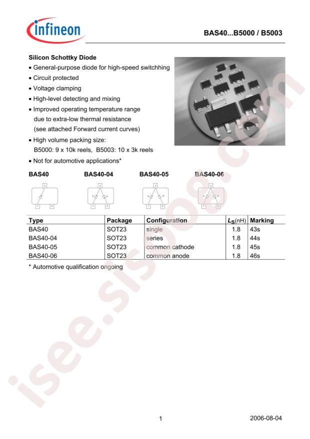 Infineon BAS40B5000