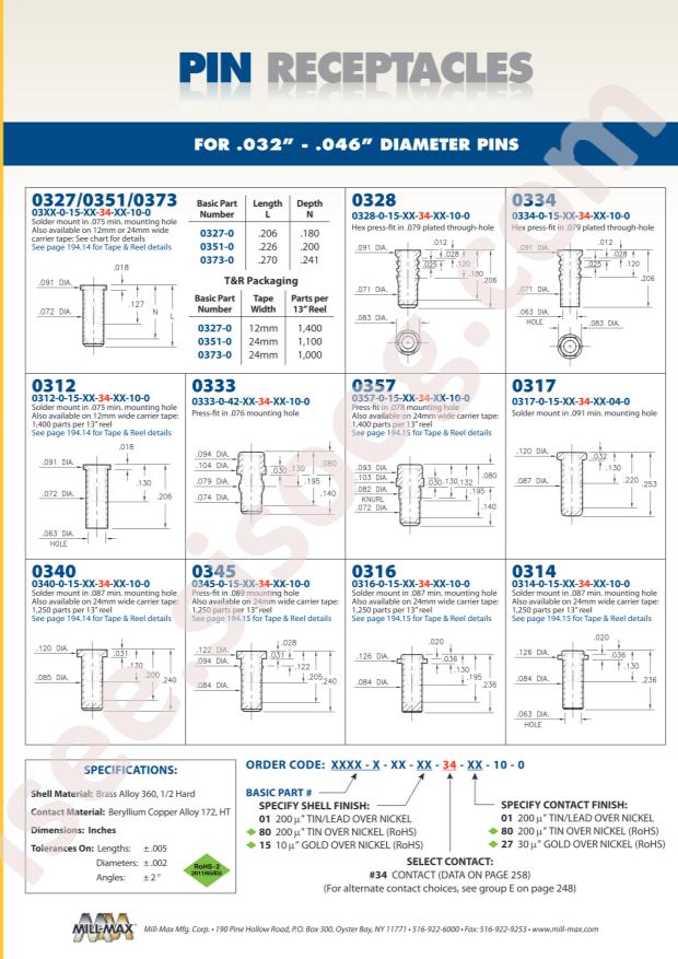 Mill-Max Mfg. Corp. 0334-0-15-80-34-27-10-0
