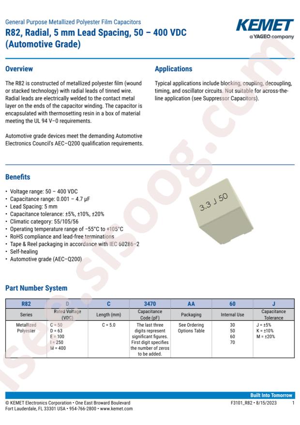 KEMET R82EC1680Z350J