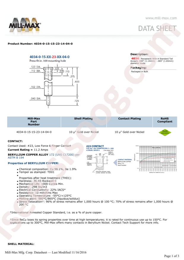 Mill-Max Mfg. Corp. 4034-0-15-15-23-14-04-0