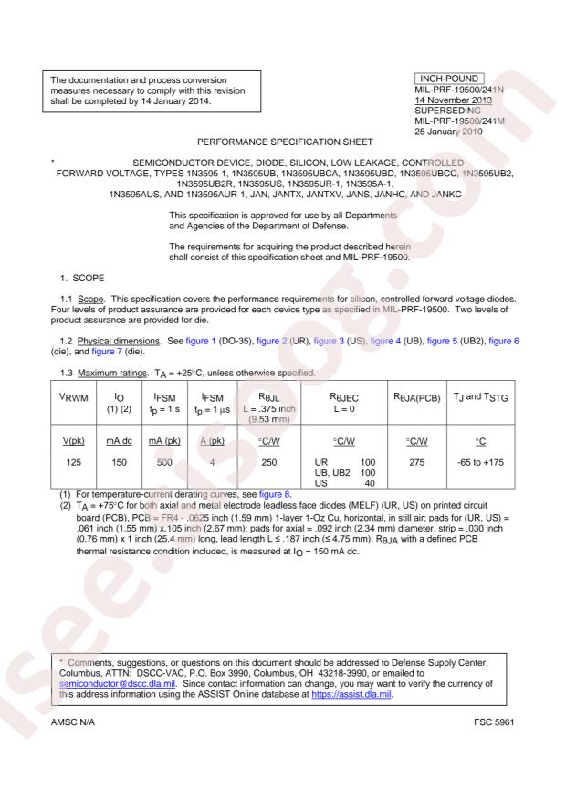 MICROCHIP JAN1N3595US