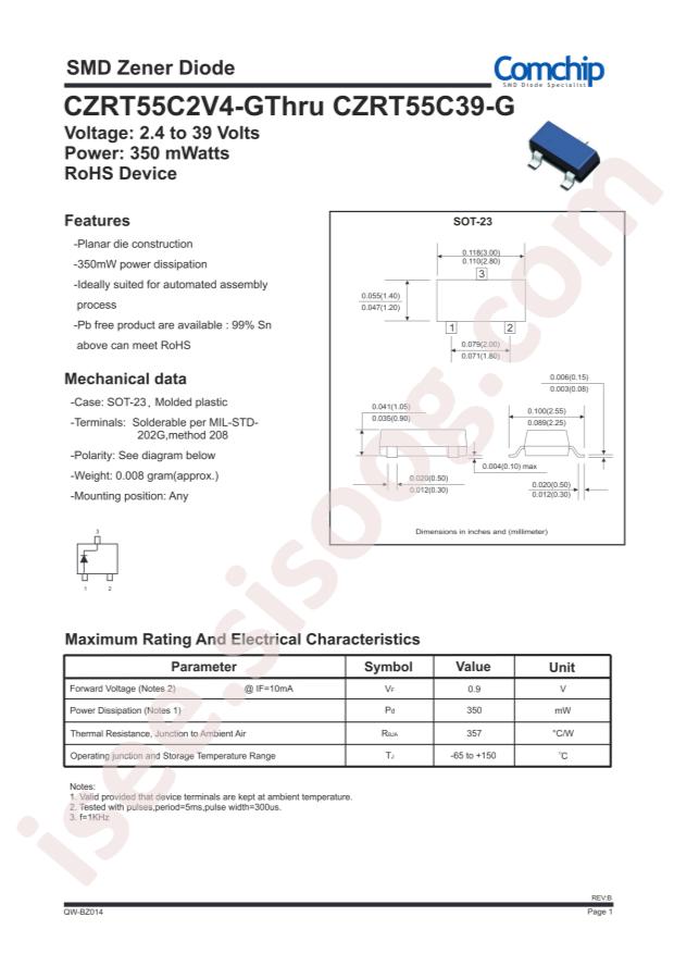 Comchip CZRT55C22-G