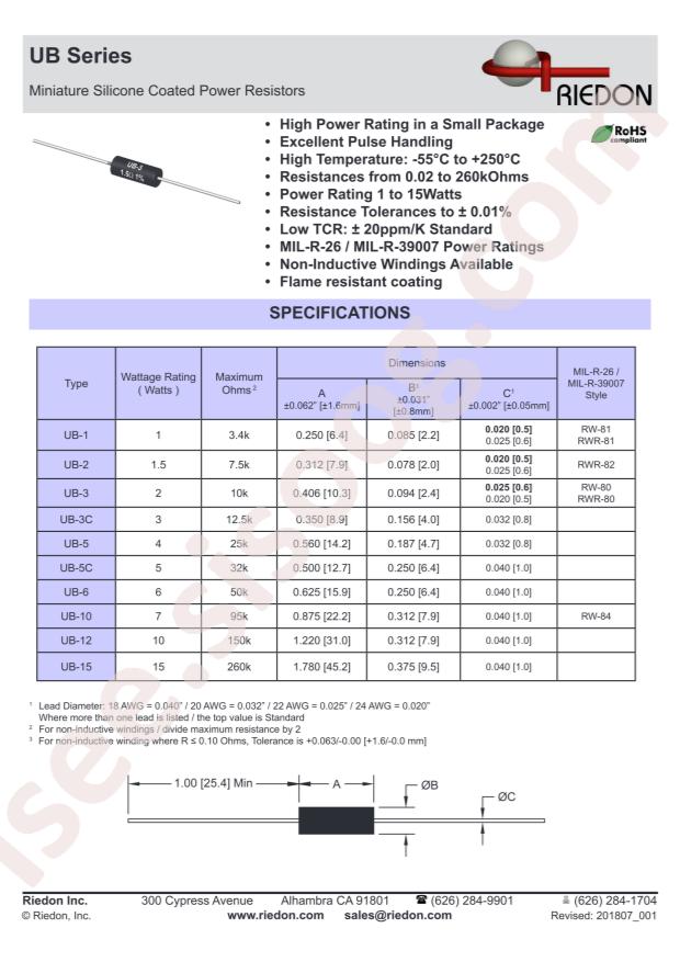 Riedon UB3C-3R6F8