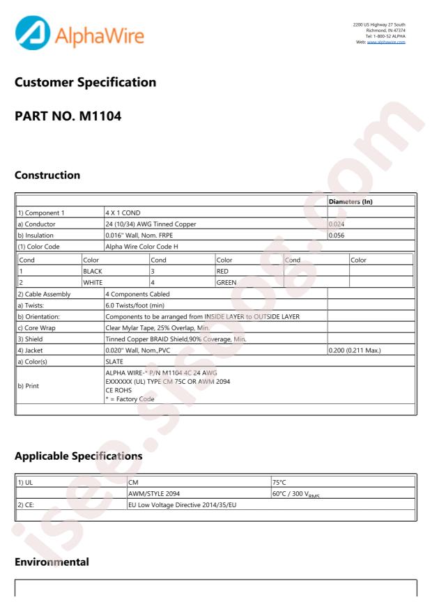 Alpha Wire M1104 SL001