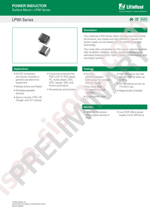 Littelfuse LPWI201208SR68T