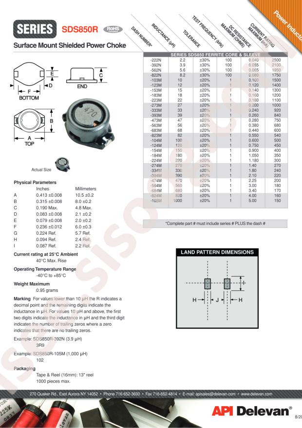 API Delevan SDS850R-222N