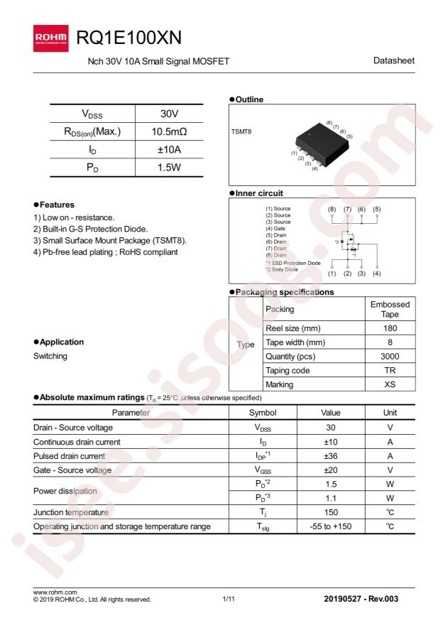 ROHM RQ1E100XNTR