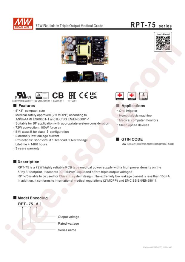 MEAN WELL RPT-7503