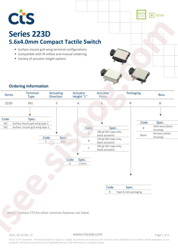 CTS 223DM1SAARB