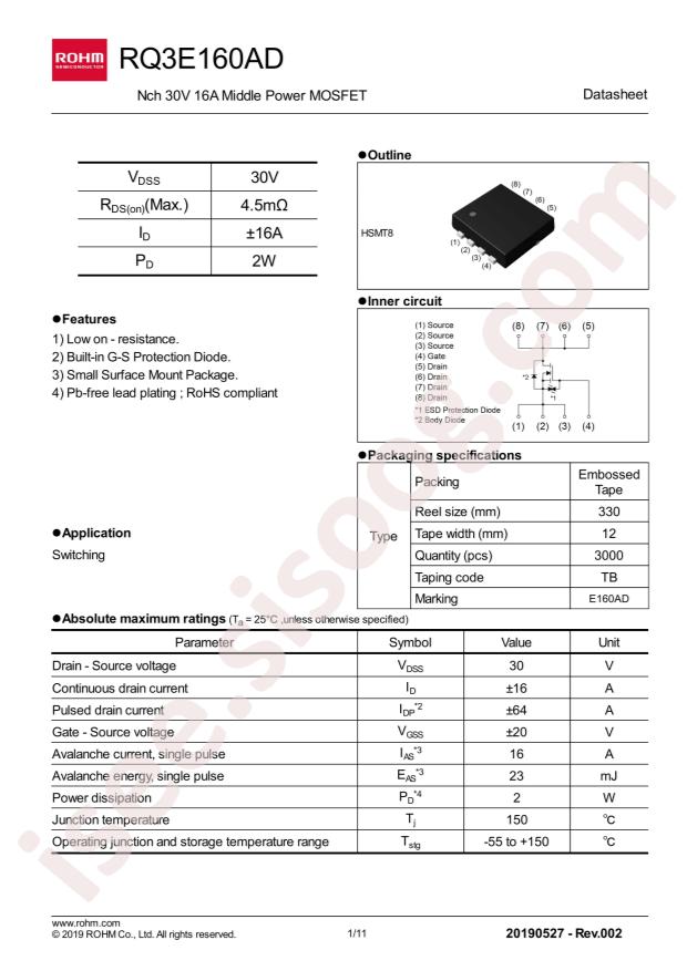 ROHM RQ3E160ADTB1