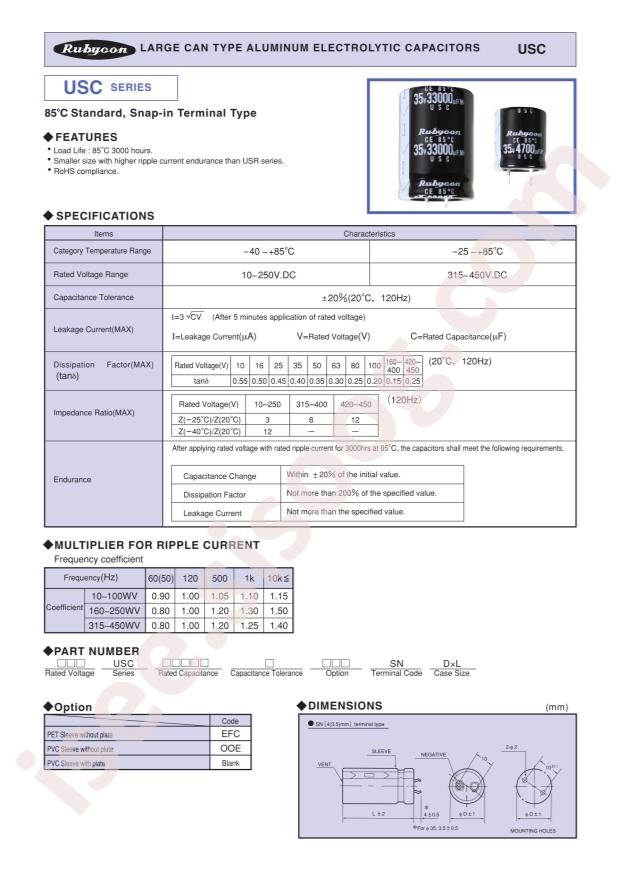 Rubycon 50USC8200MEFCSN25X40
