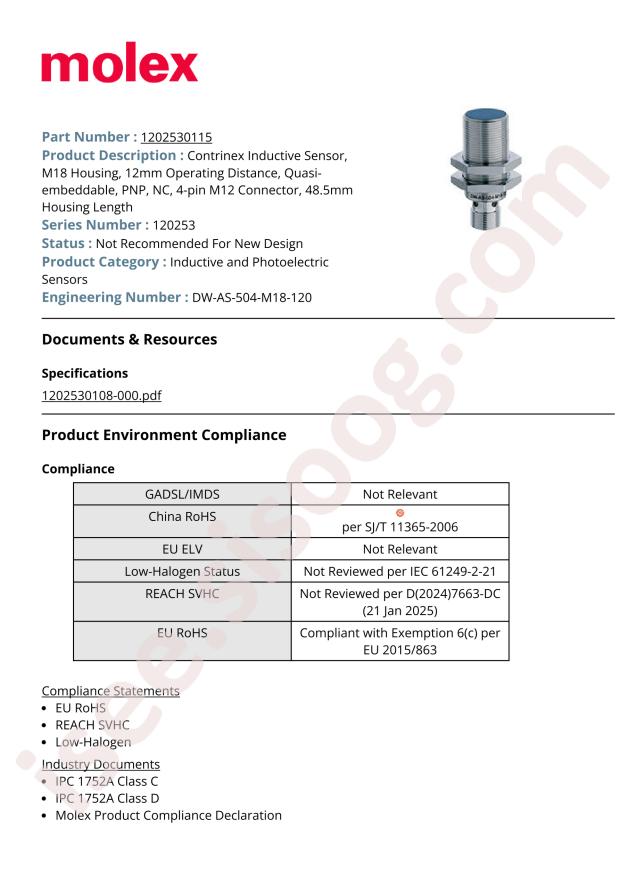 MOLEX 1202530115