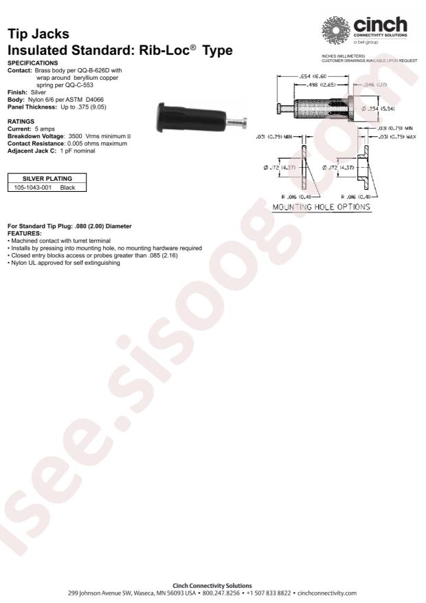 Bel Fuse 105-1043-001