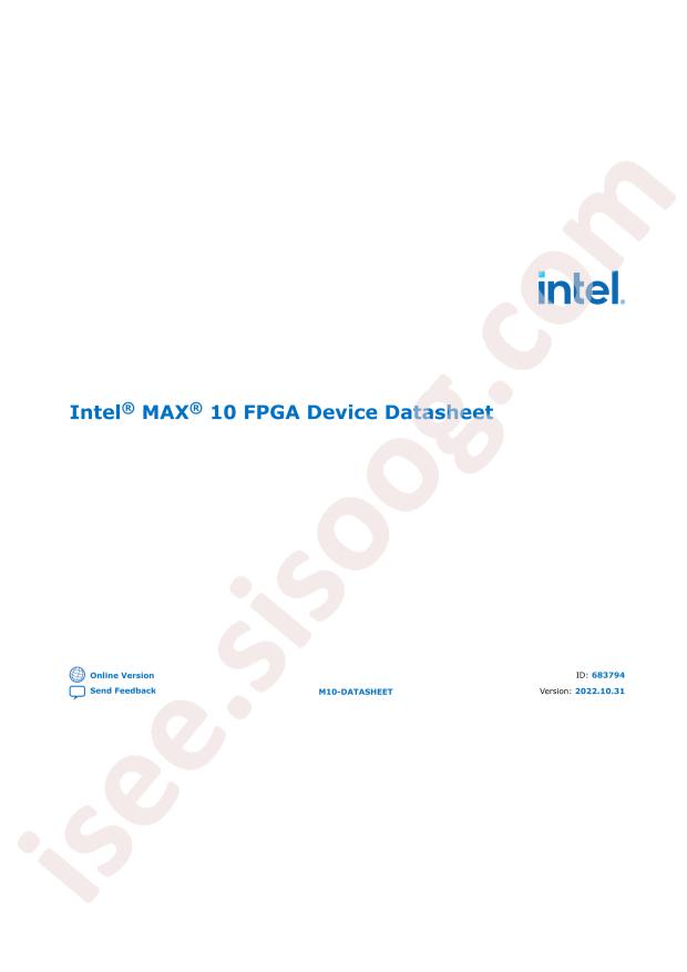 Intel/Altera 10M40DDF256C8G