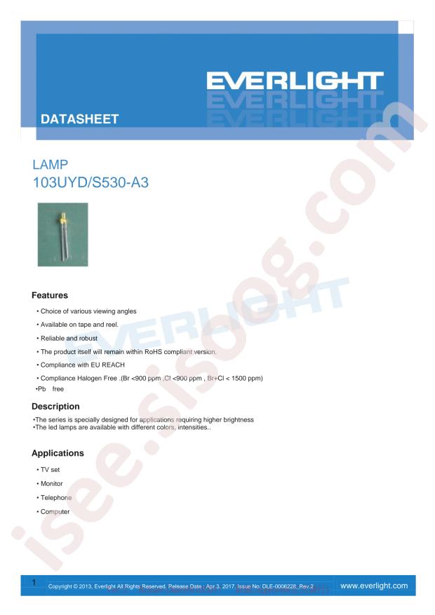 EVERLIGHT 103UYD/S530-A3