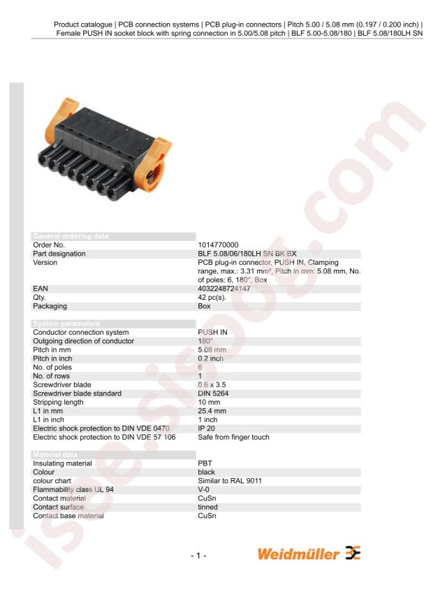 WEIDMULLER 1014770000