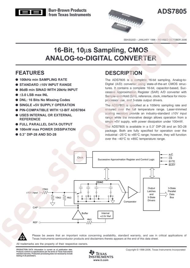 TI ADS7805U/1KE4