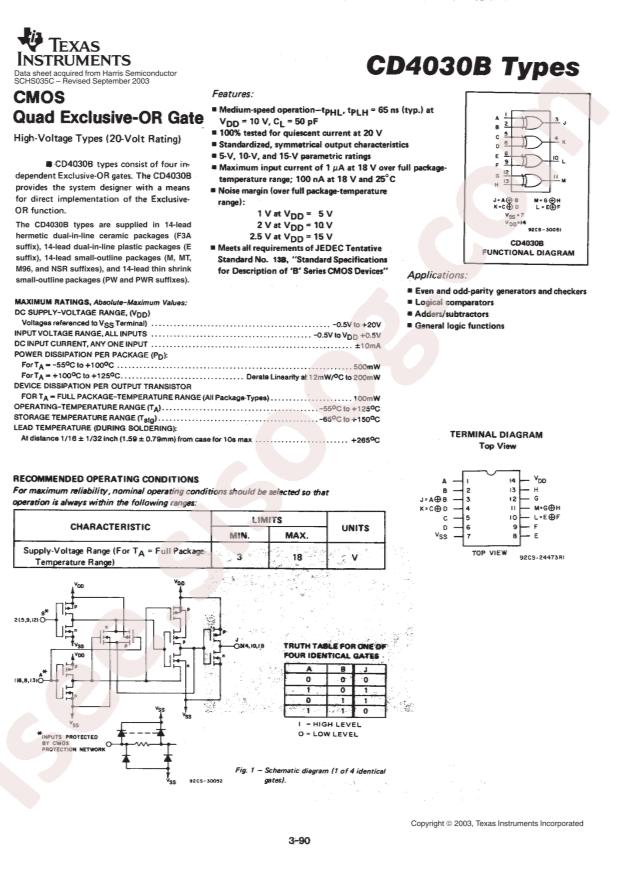 TI CD4030BEE4