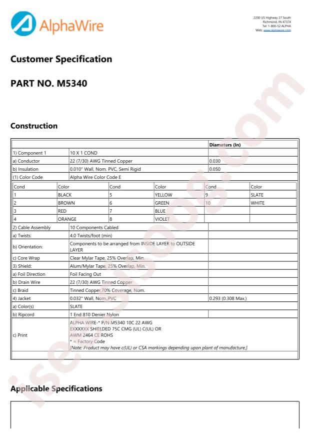Alpha Wire M5340 SL005