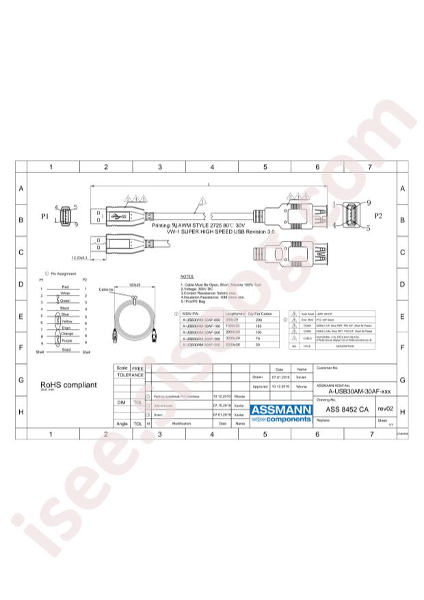 Assmann WSW Components A-USB30AM-30AF-050