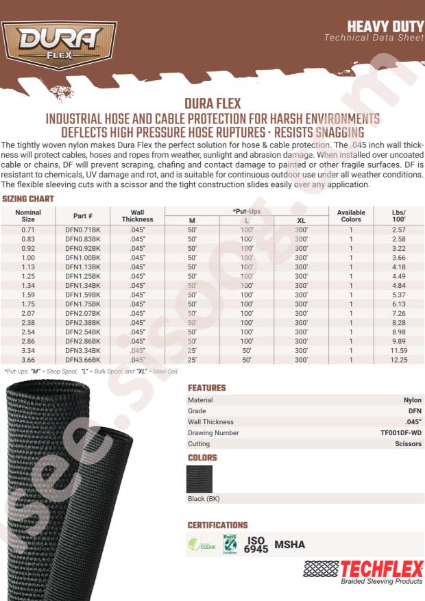 Techflex, Inc. DFN0.71BK50
