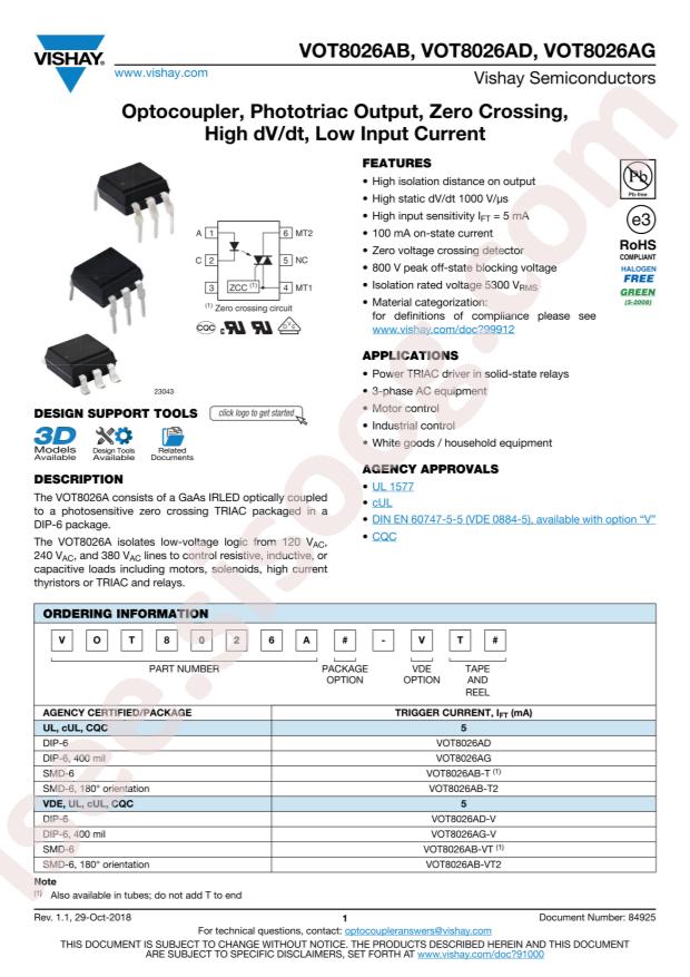 VISHAY VOT8026AB-VT