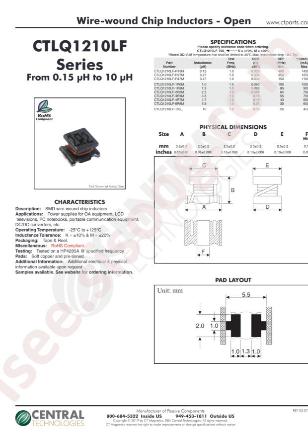 Central CTLQ1210LF-R47M
